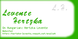 levente hertzka business card